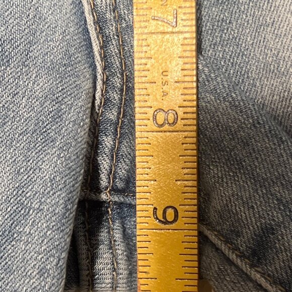 Kut From The Kloth Size 8 Distressed Rolled Cuff Blue Denim Jeans Women - Picture 13 of 15